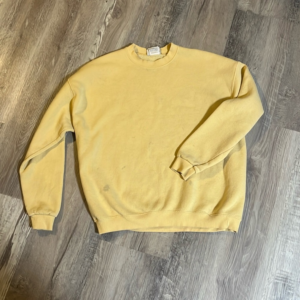 Lee sweatshirt womens XL/oversized in light yellow